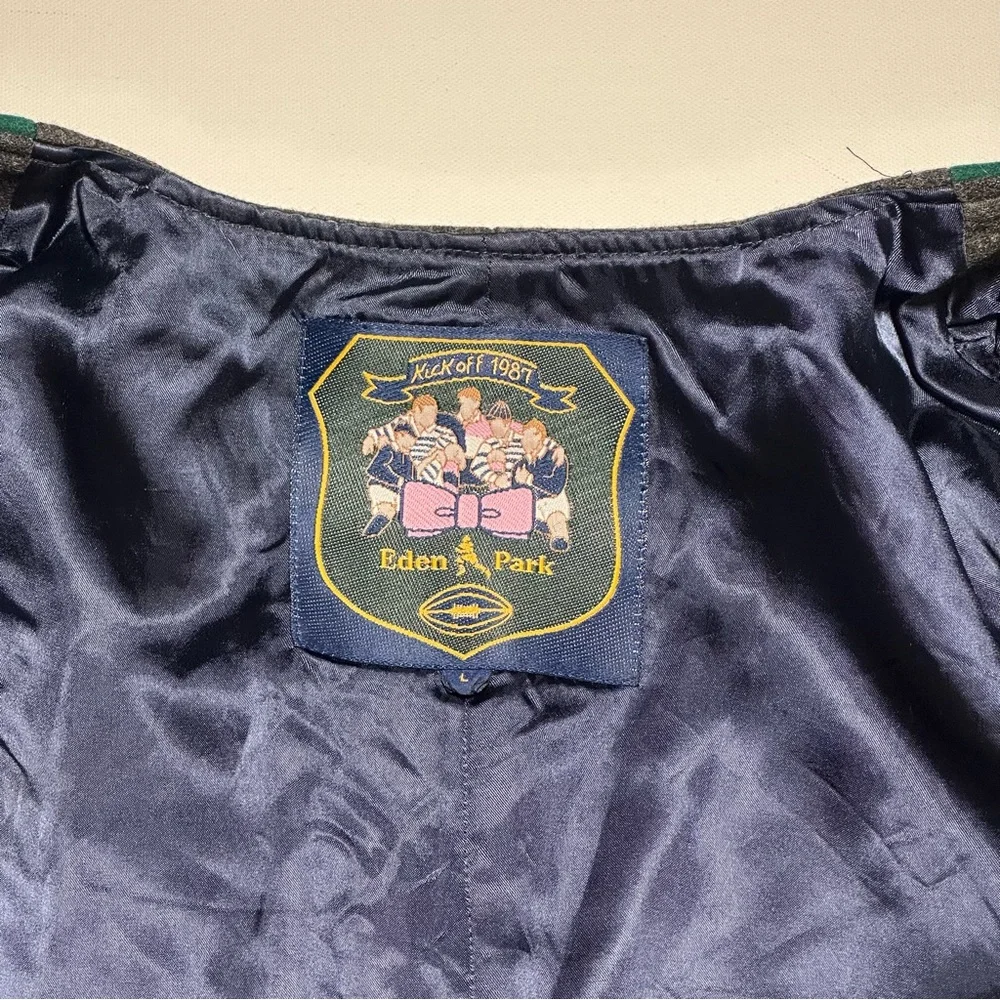 Eden Park Wool-Blend Heritage Kick-Off 1987 Button Up Vest Waistcoat, Mens Large - Picture 3 of 12